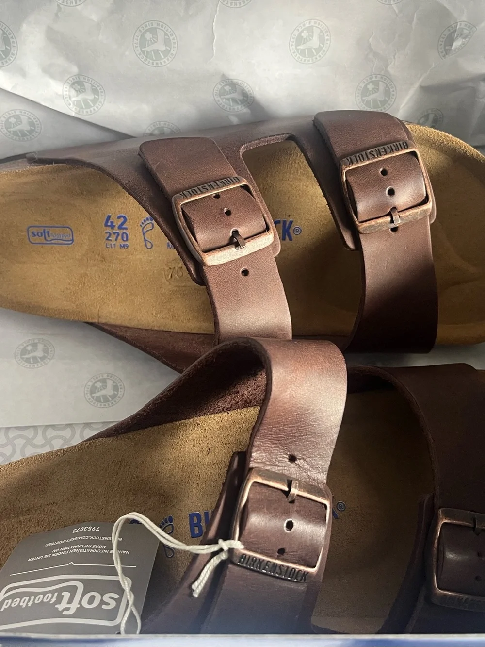 Birkenstock Arizona Soft Footbed Habana Oiled Leather EU 42 New in box